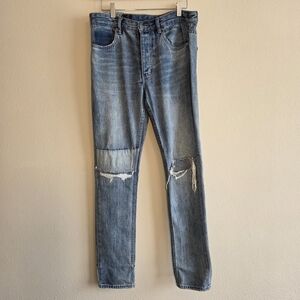 Ksubi Men's Chitch Retrograde Trashed Slim Fit Jeans Sz 31 Distressed Button Fly
